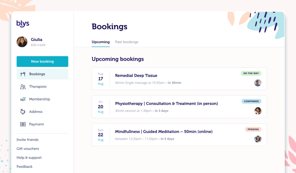 Blys new look web app