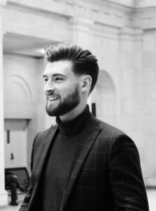 Man wearing a classic pompadour