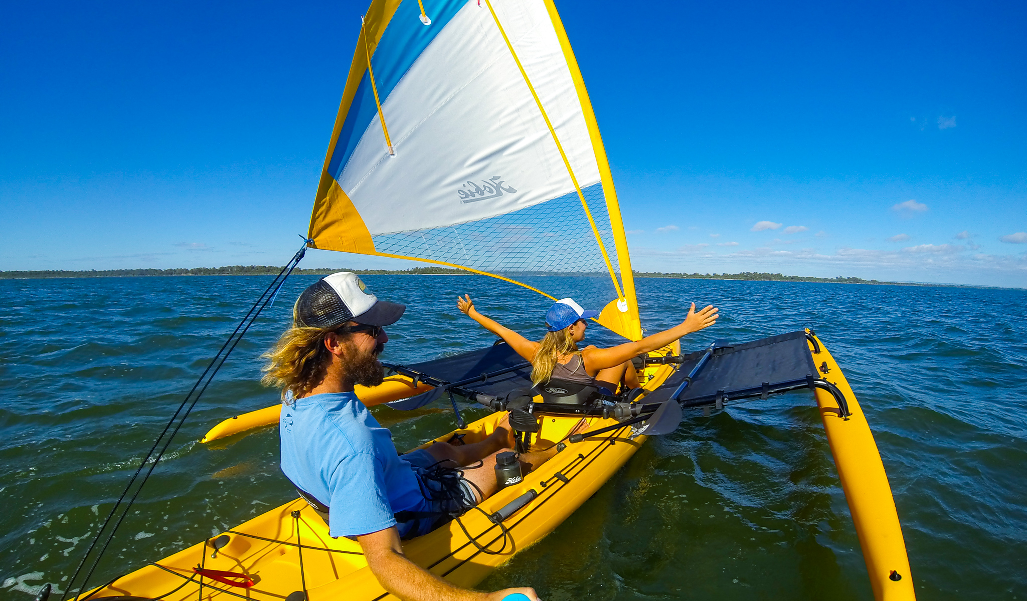 two people on a kayak