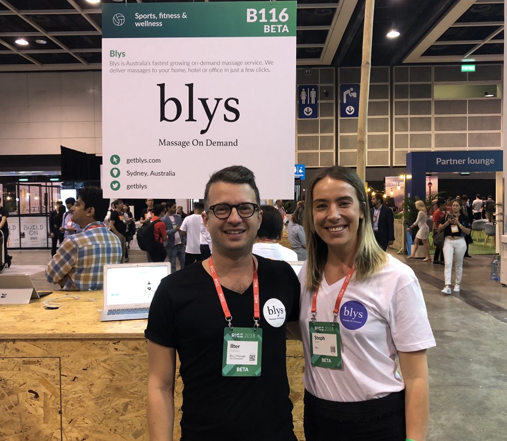 RISE 2018 - Blys massage on-demand exhibit