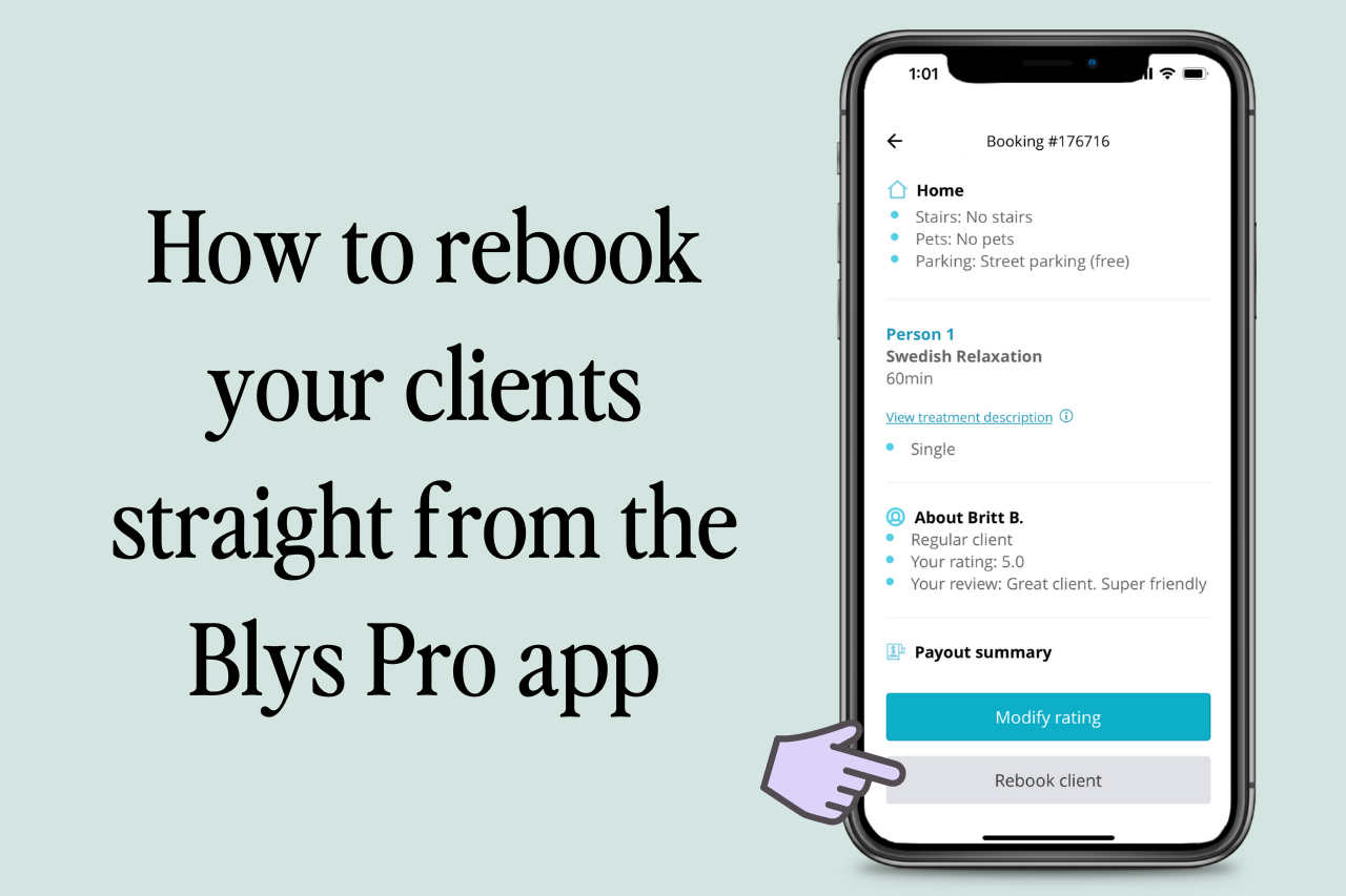 How To Rebook Your Clients Straight From The Blys Pro App