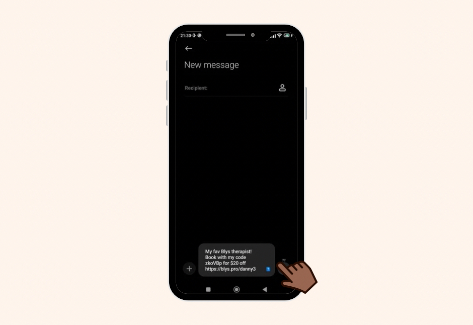 Share fav profile modal mobile
