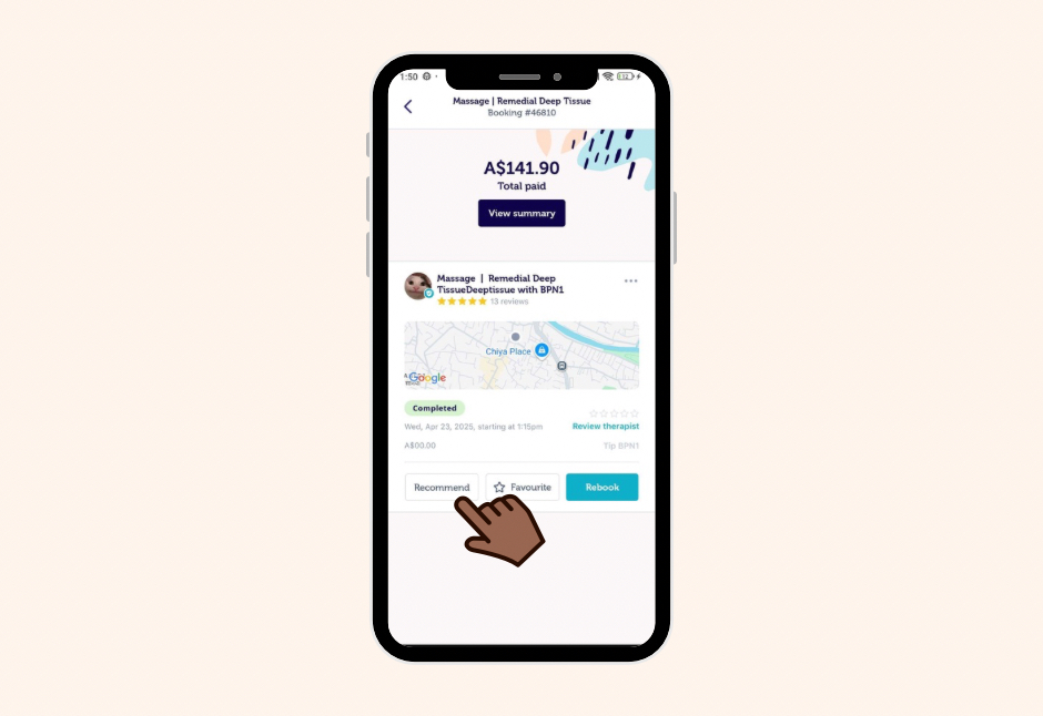 Recommend provider profle mobile