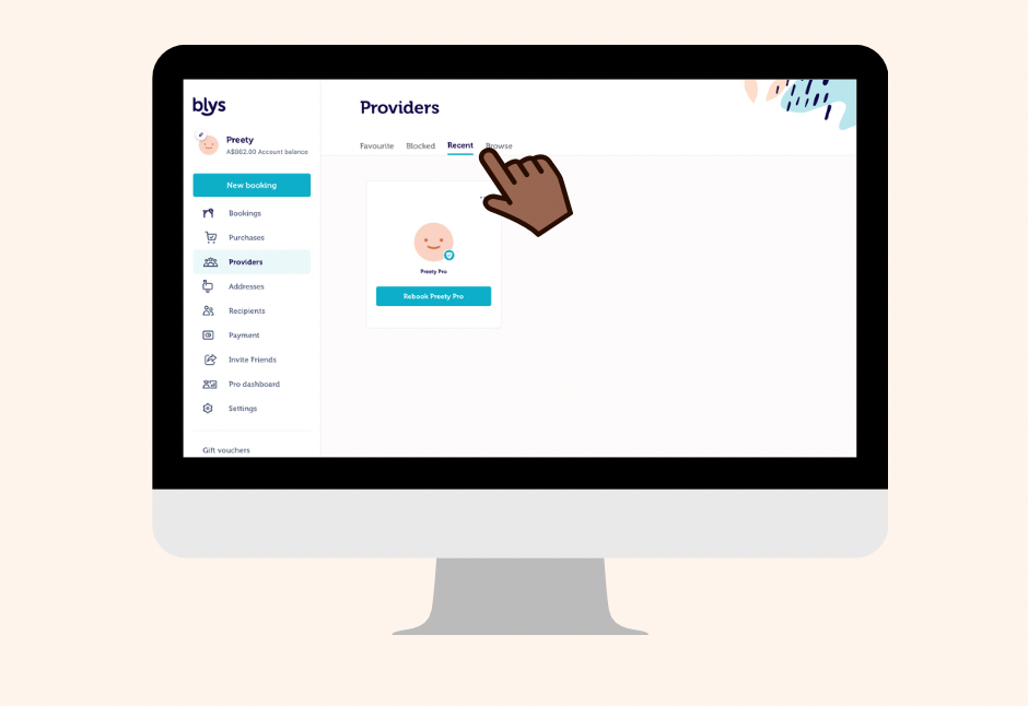 Browse providers dashboard