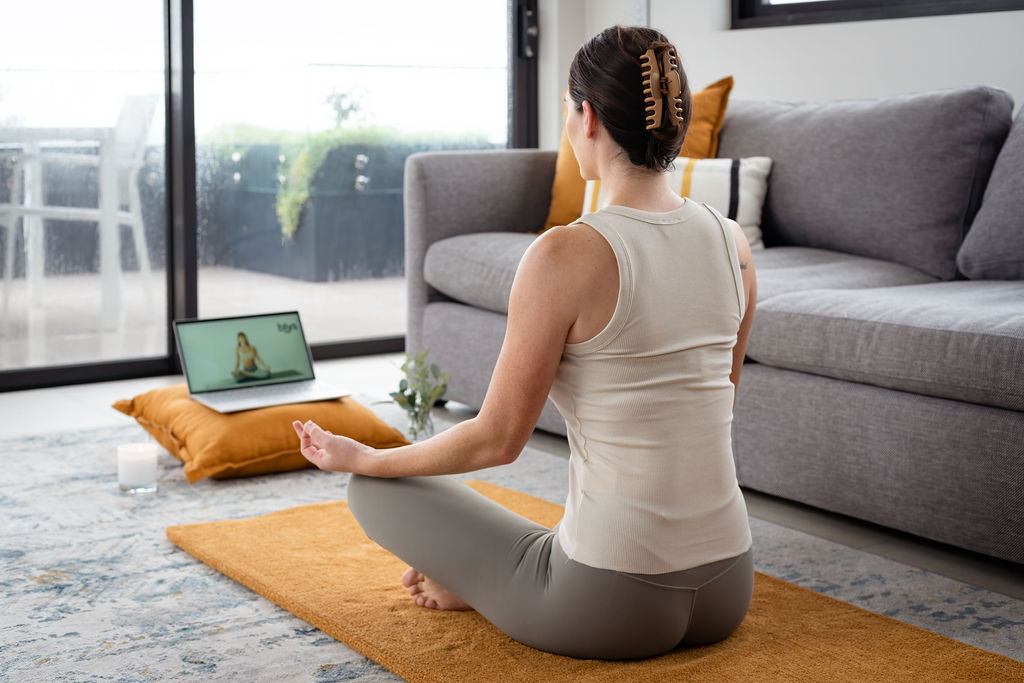 woman meditating