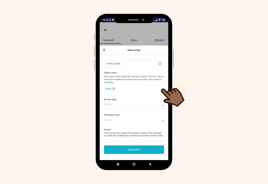 Add Client's Name