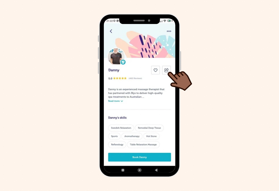 Share profile on mobile 2