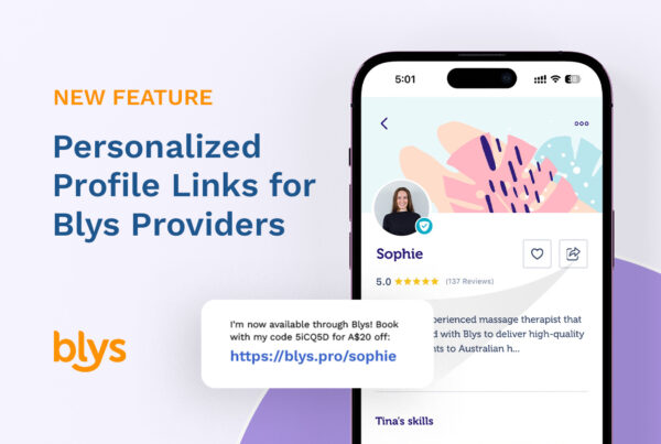 Personalised profile link for Blys