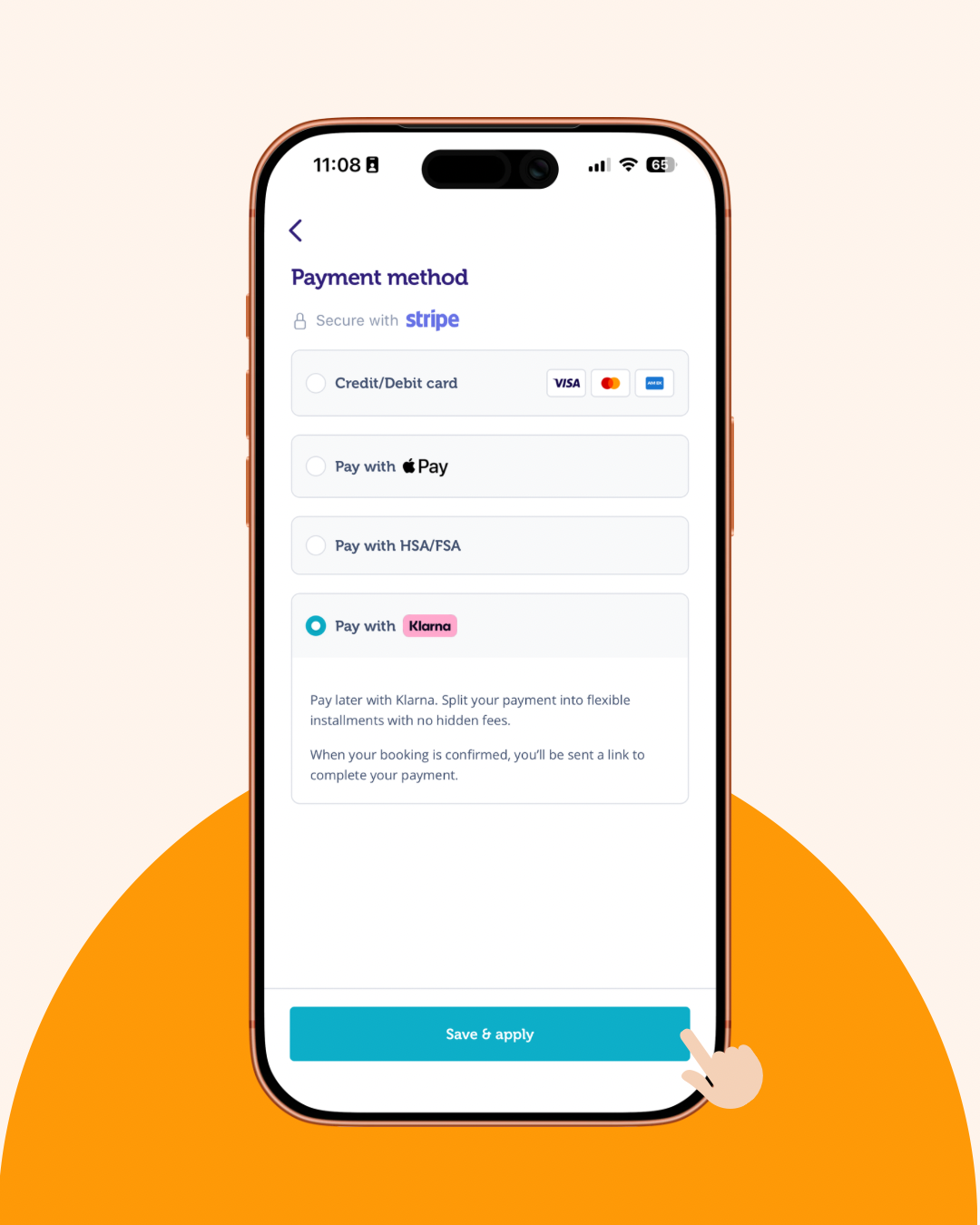 Tap on Save and Apply Klarna